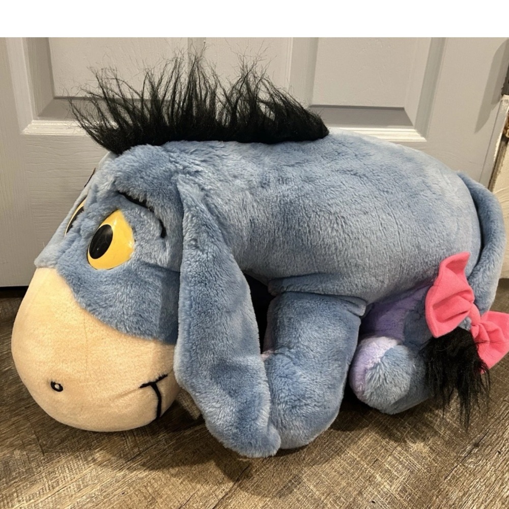 Vintage Disney Store Jumbo Eeyore Donkey Plush Stuffed Animal W/ Removable Tail